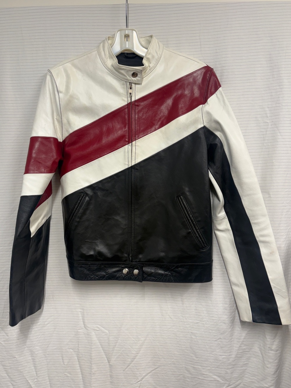 WILSONS LEATHER Vintage 2000’s Colorblock Leather Jacket size S